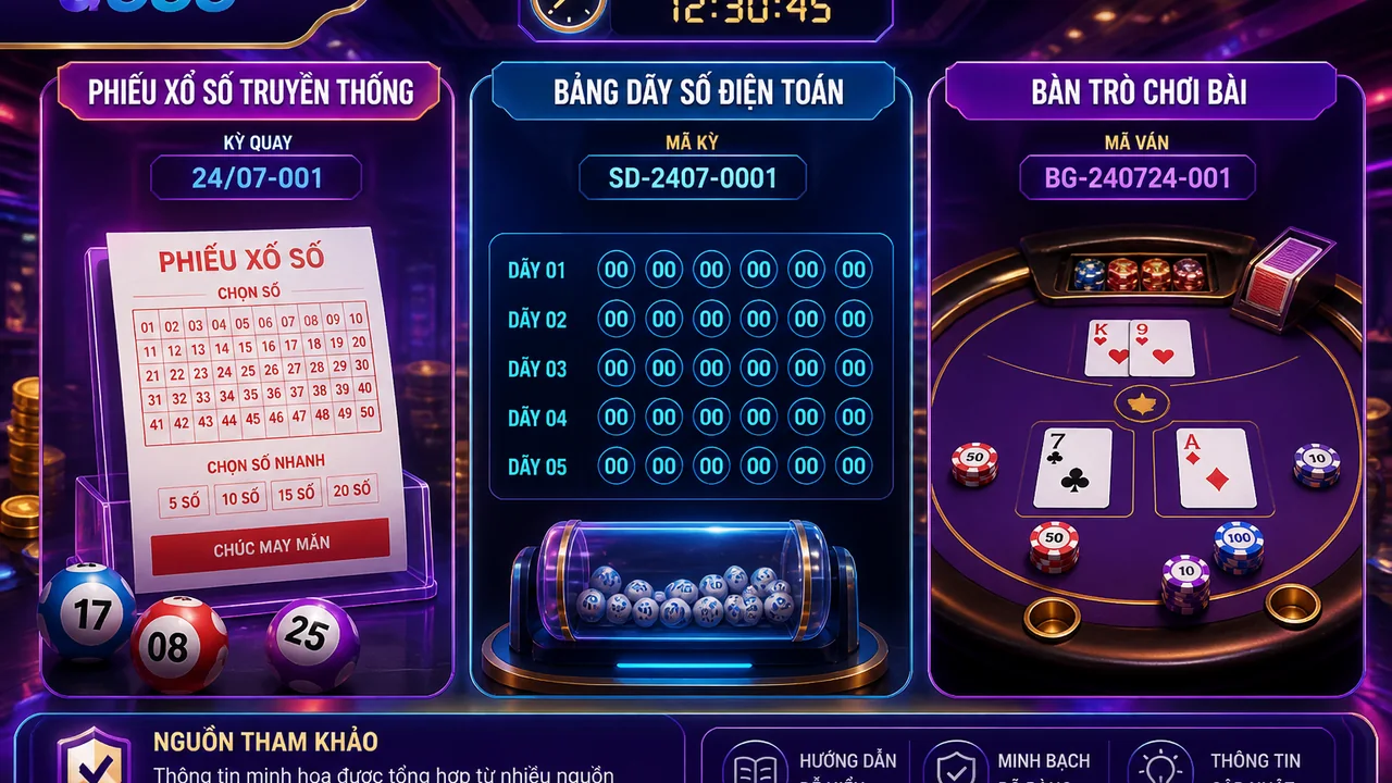 Tra cứu kỳ quay và đọc luật: phân biệt xổ số truyền thống xổ số điện toán và trò chơi bài u888